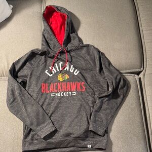 Fanatics Chicago Blackhawks Gray and Red Hoodie